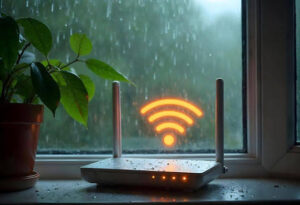chuva sinal de internet